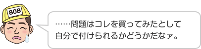……問題はコレを買ってみたとして自分で付けられるかどうかだなァ。